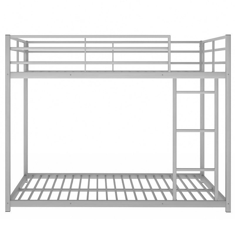 Metal Bunk Bed, Low Bunk Bed With Ladder by HouseOfZazla