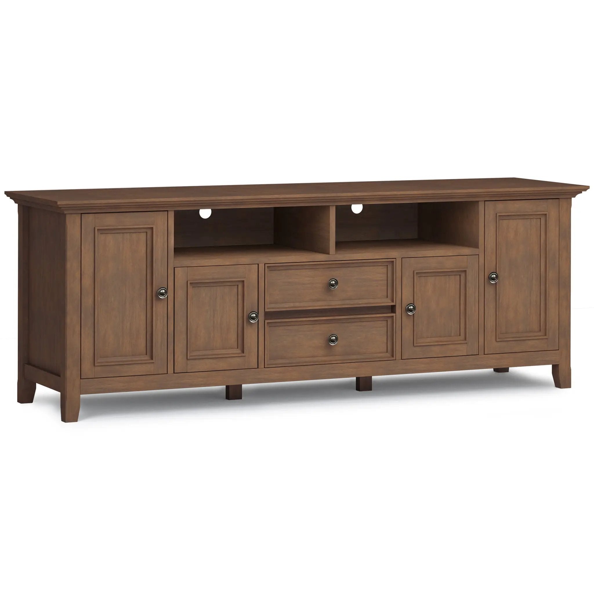 Amherst - Wide TV Media Stand - Rustic Natural Aged Brown by Unique Piece Furniture