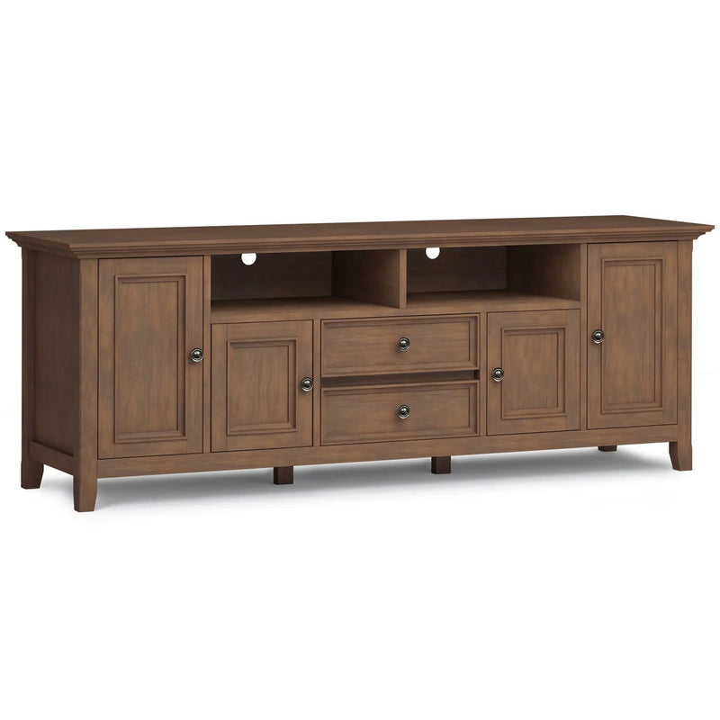 Amherst - Wide TV Media Stand - Rustic Natural Aged Brown by Unique Piece Furniture
