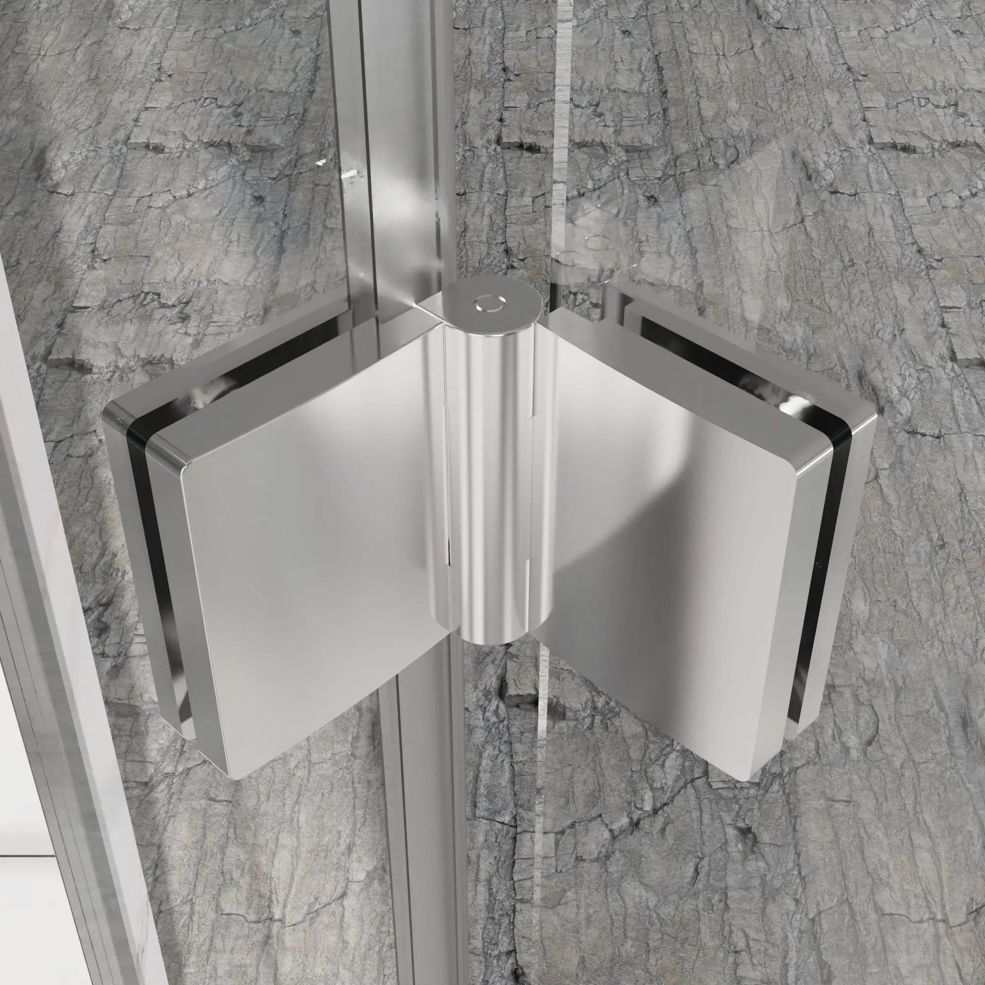 Frameless Bi Fold Shower Doors 30" W X 72" H - Chrome by HouseOfZazla
