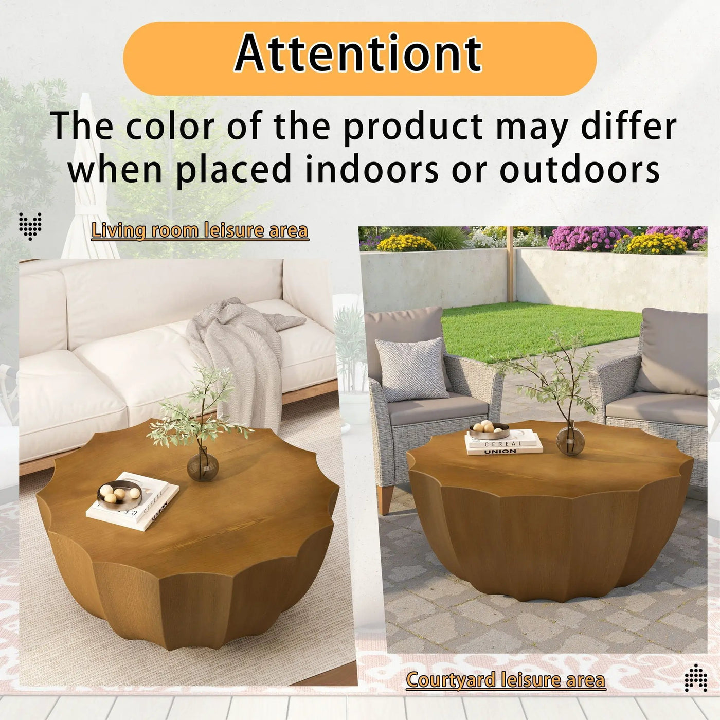 Modern Round Coffee Table For Indoor / Outdoor by Unique Piece Furniture