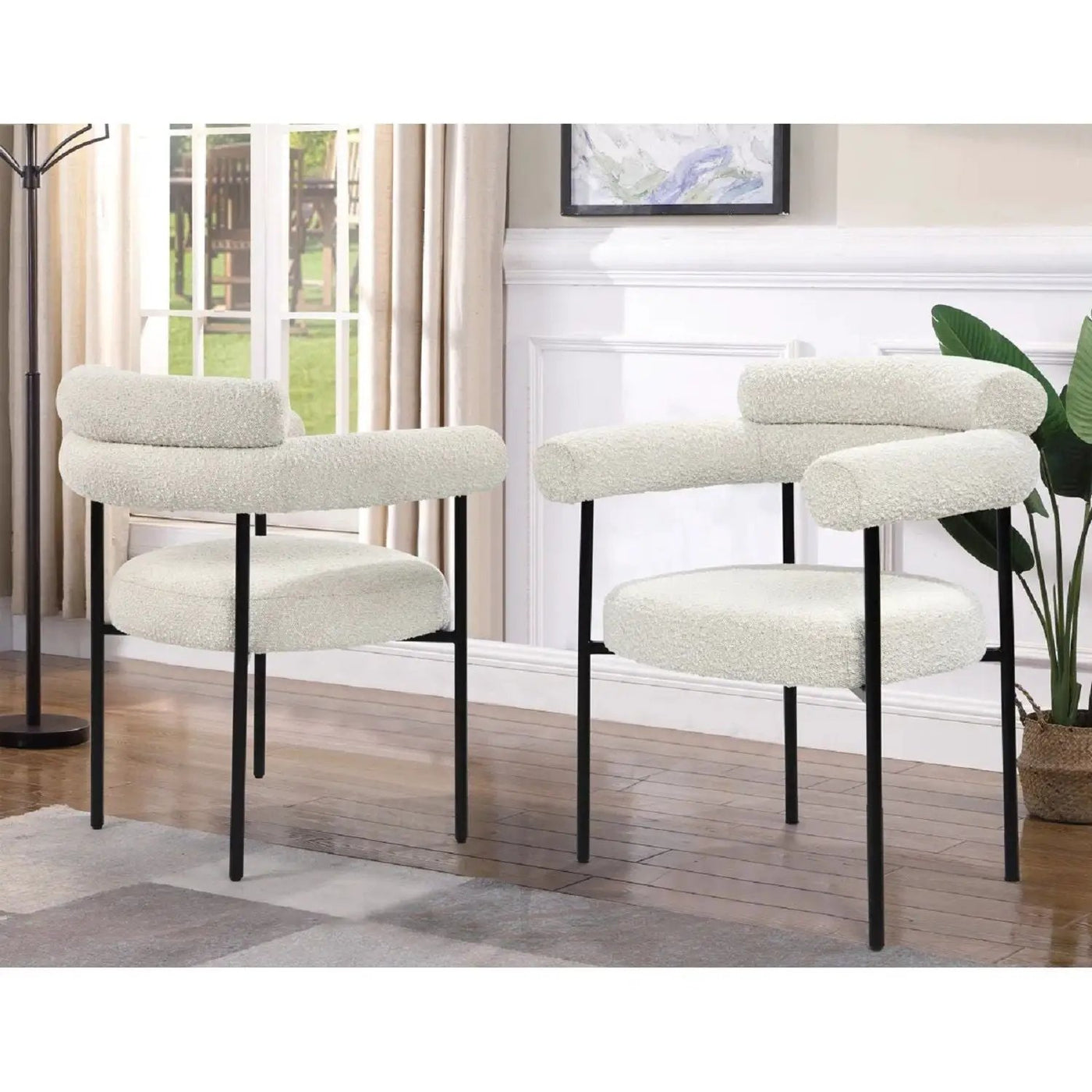 Upholstered Accent Dining Chairs With Armrests (Set of 2) by Unique Piece Furniture