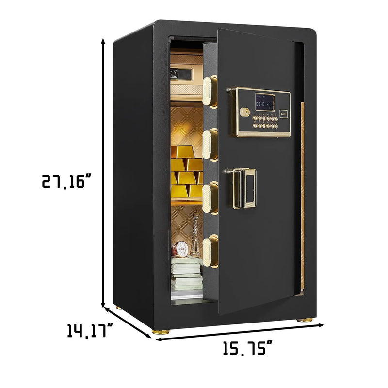 Security Electronic Home Safe With Digital Lock, Removable Shelf, Mute Function, Interior For Documents, Cash, Jewelry by HouseOfZazla