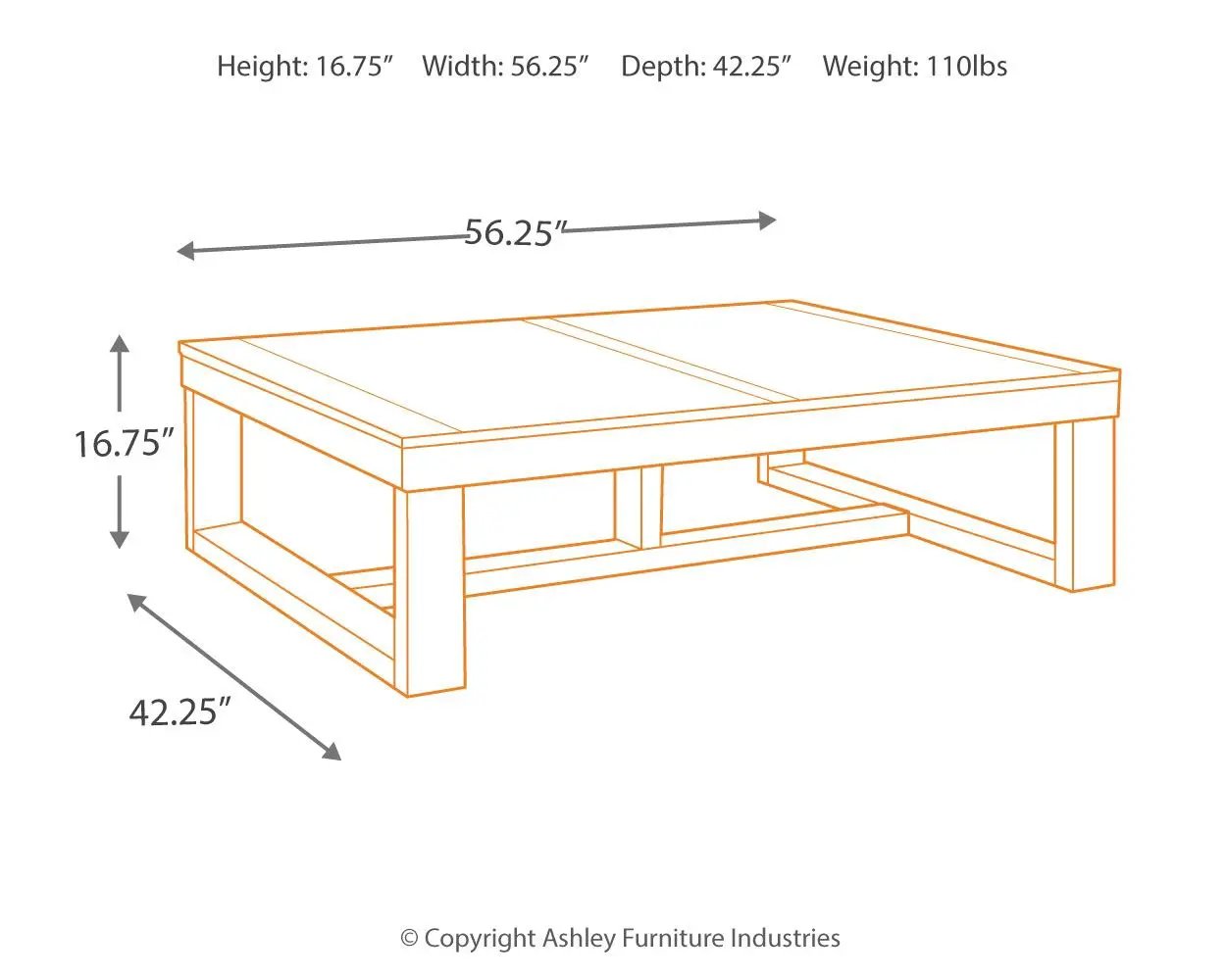 Watson - Rectangular Cocktail Table - Dark Brown by Unique Piece Furniture