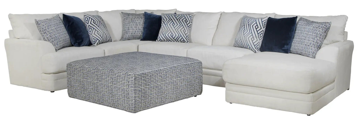 Polaris - Sectional With Comfort Coil Seating, 9 Included Accent Pillows And Included Cocktail Ottoman by Unique Piece Furniture