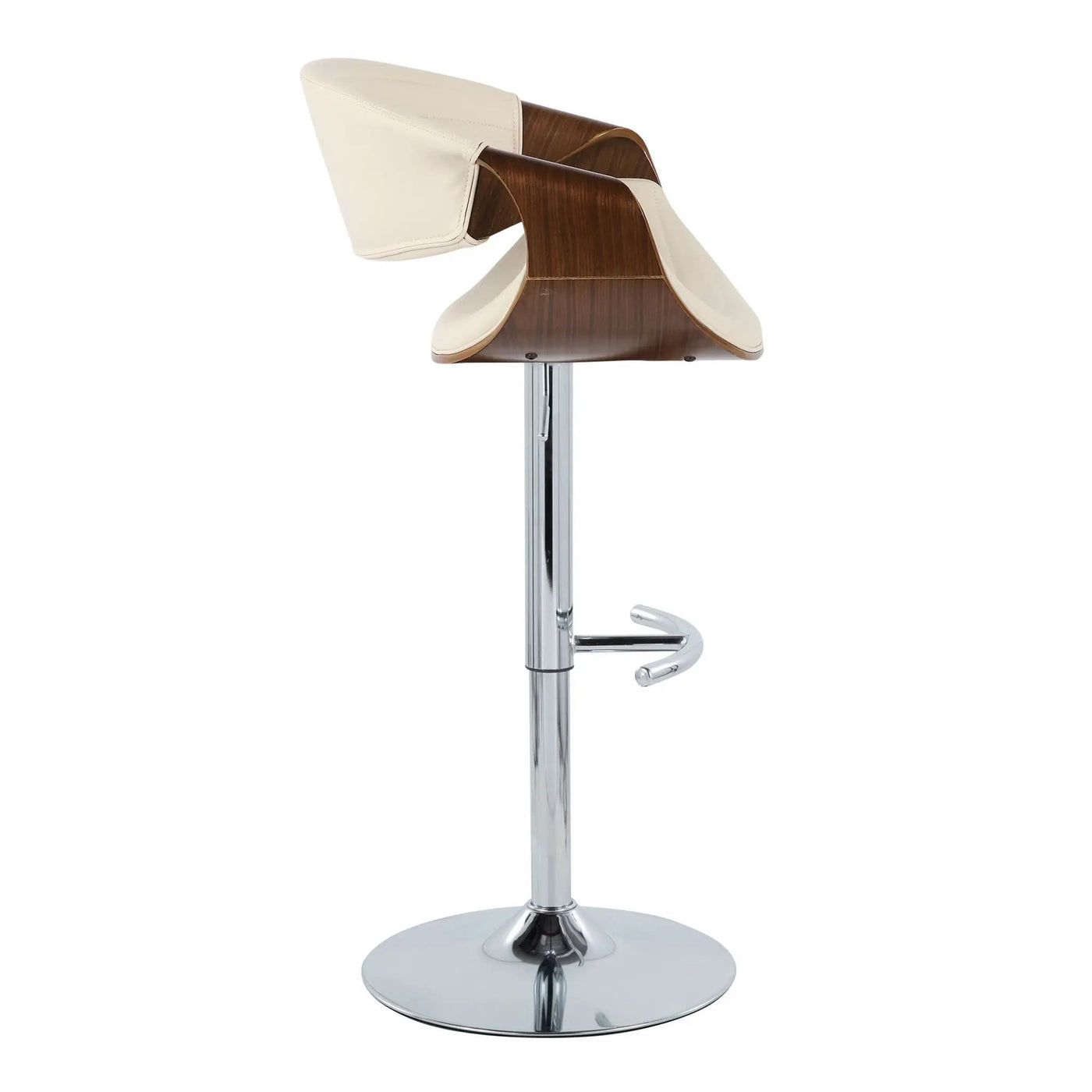 Symphony - Mid Century Modern Adjustable Barstool & Swivel With Rounded T Footrest (Set of 2) by HouseOfZazla