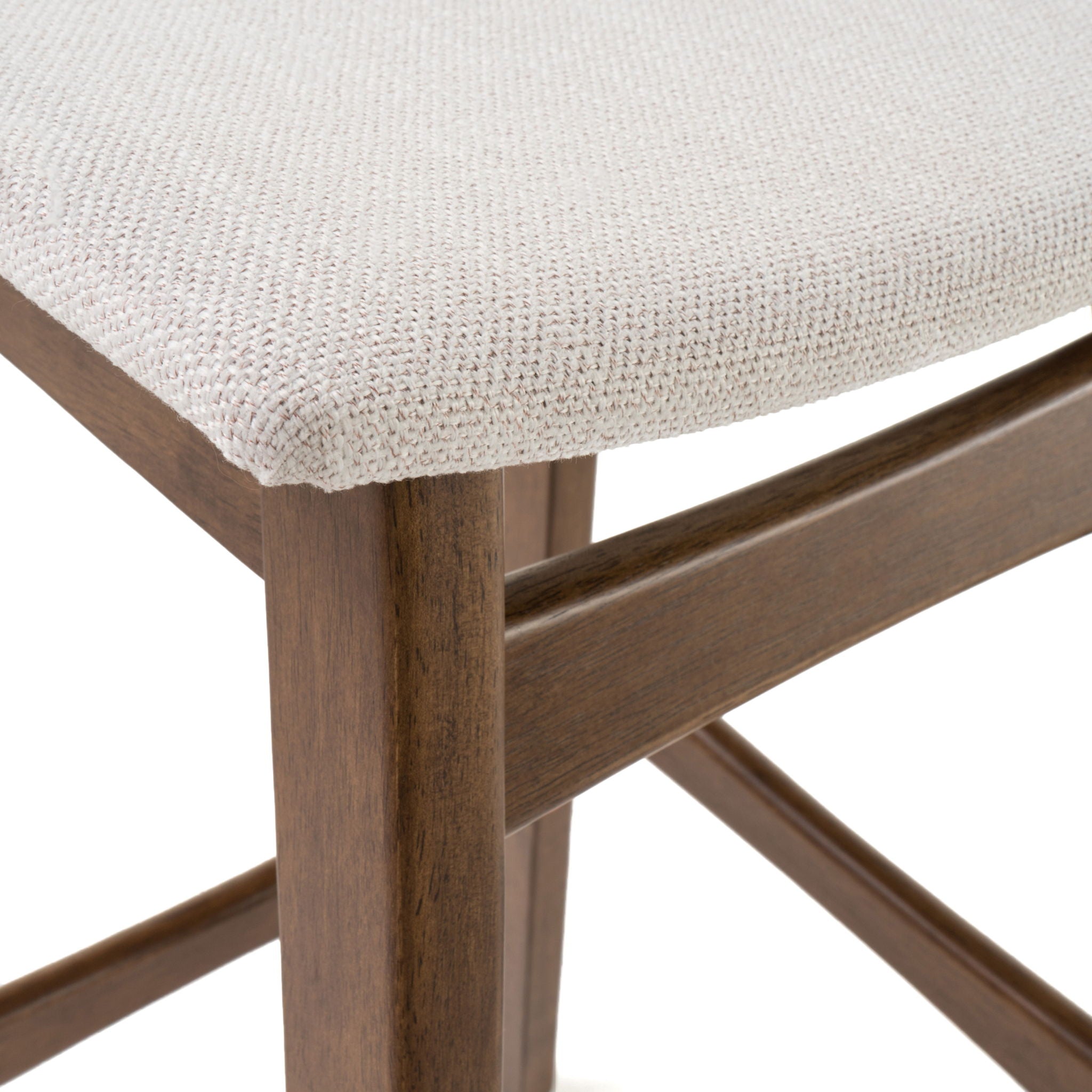 Mid Century Modern Bar Stool Set With Upholstered Seating by HouseOfZazla