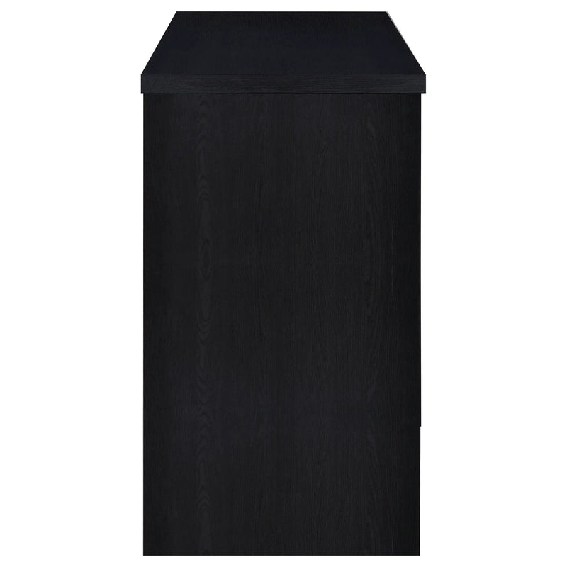 Topanga Engineered Wood Freestanding Home Bar Black by Unique Piece Furniture