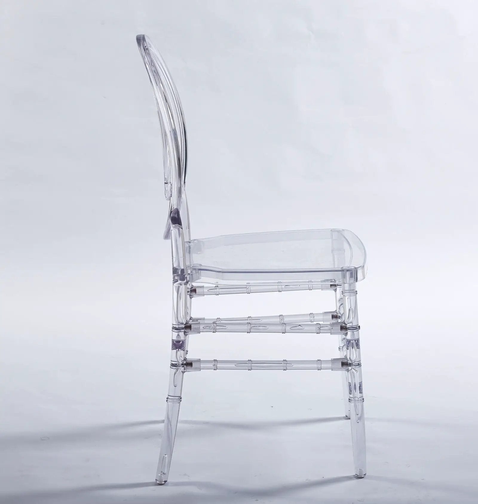 Dining Chair, Plastic Seat, Welding Chair (Set of 4) - Transparent by HouseOfZazla