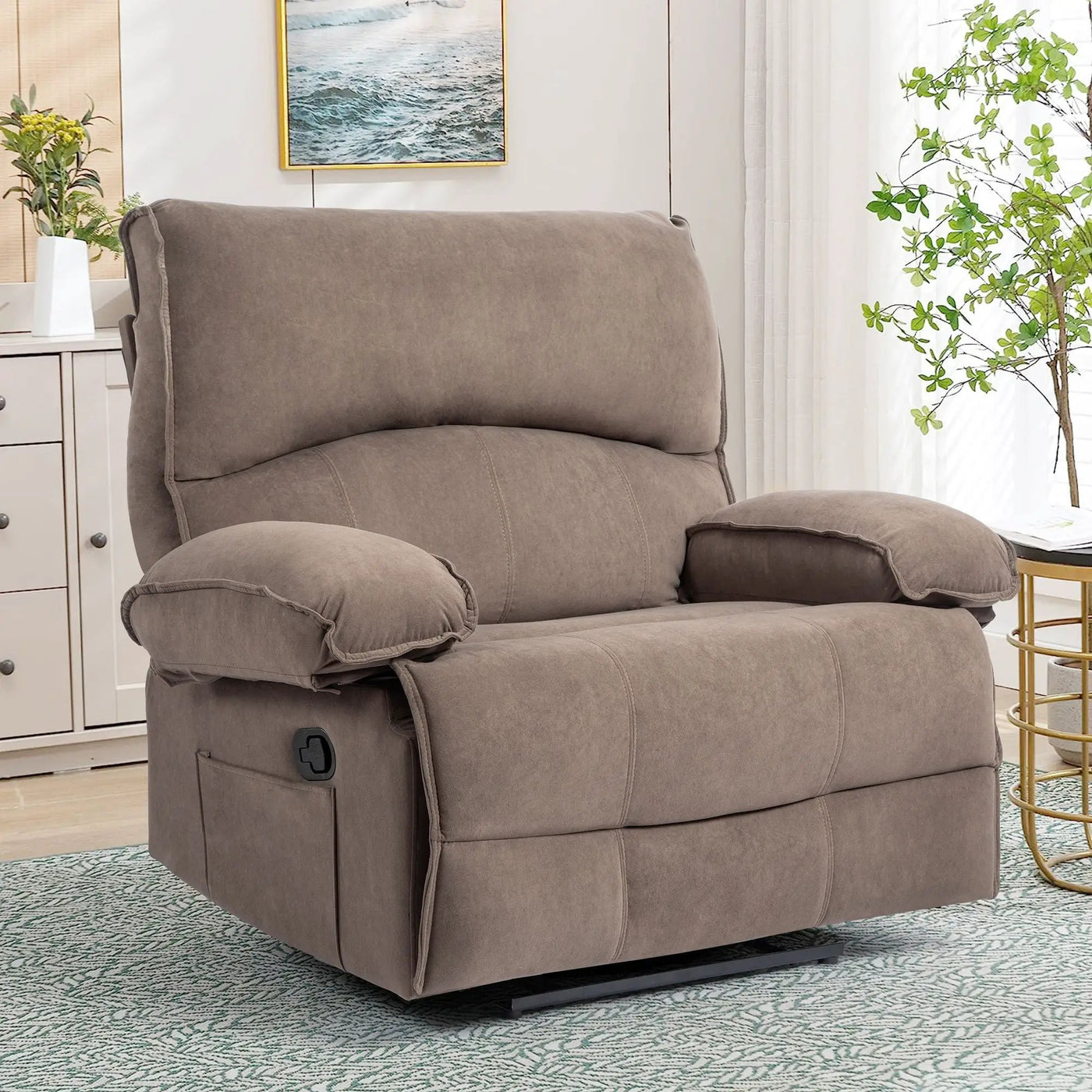 Oversized Manual Recliner Chair Sofa For Living Room by Unique Piece Furniture