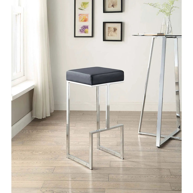 Upholstered Bar Stool With High-Shine Legs by HouseOfZazla