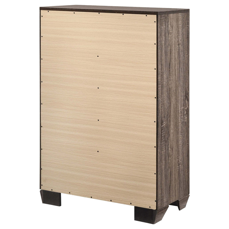 Harrison - 5 Drawer Bedroom Chest - Taupe by HouseOfZazla