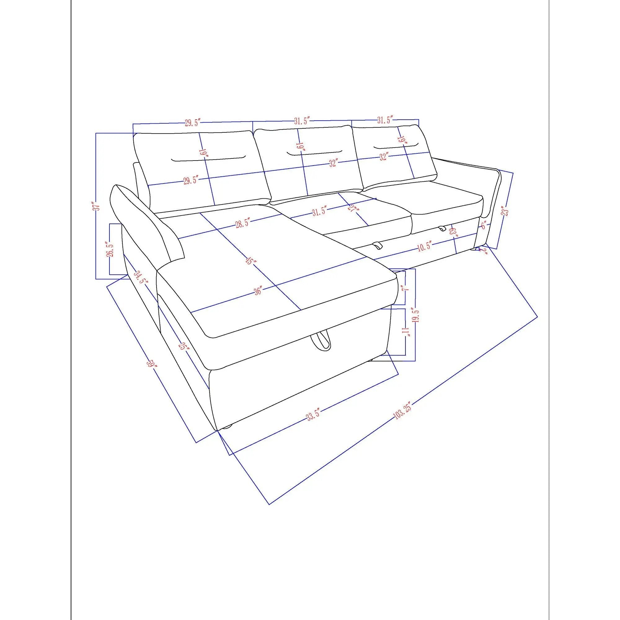 Montana - Sofabed With Storage - Gray