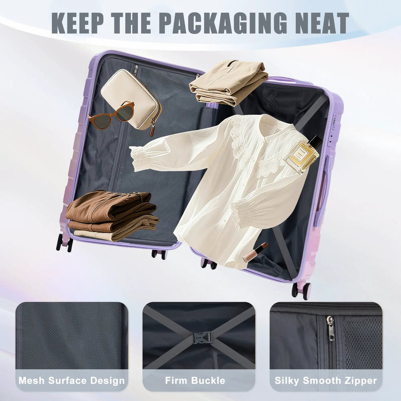 20'/24'/28' 3-Piece PC Spinner Wheel Luggage Set by HouseOfZazla