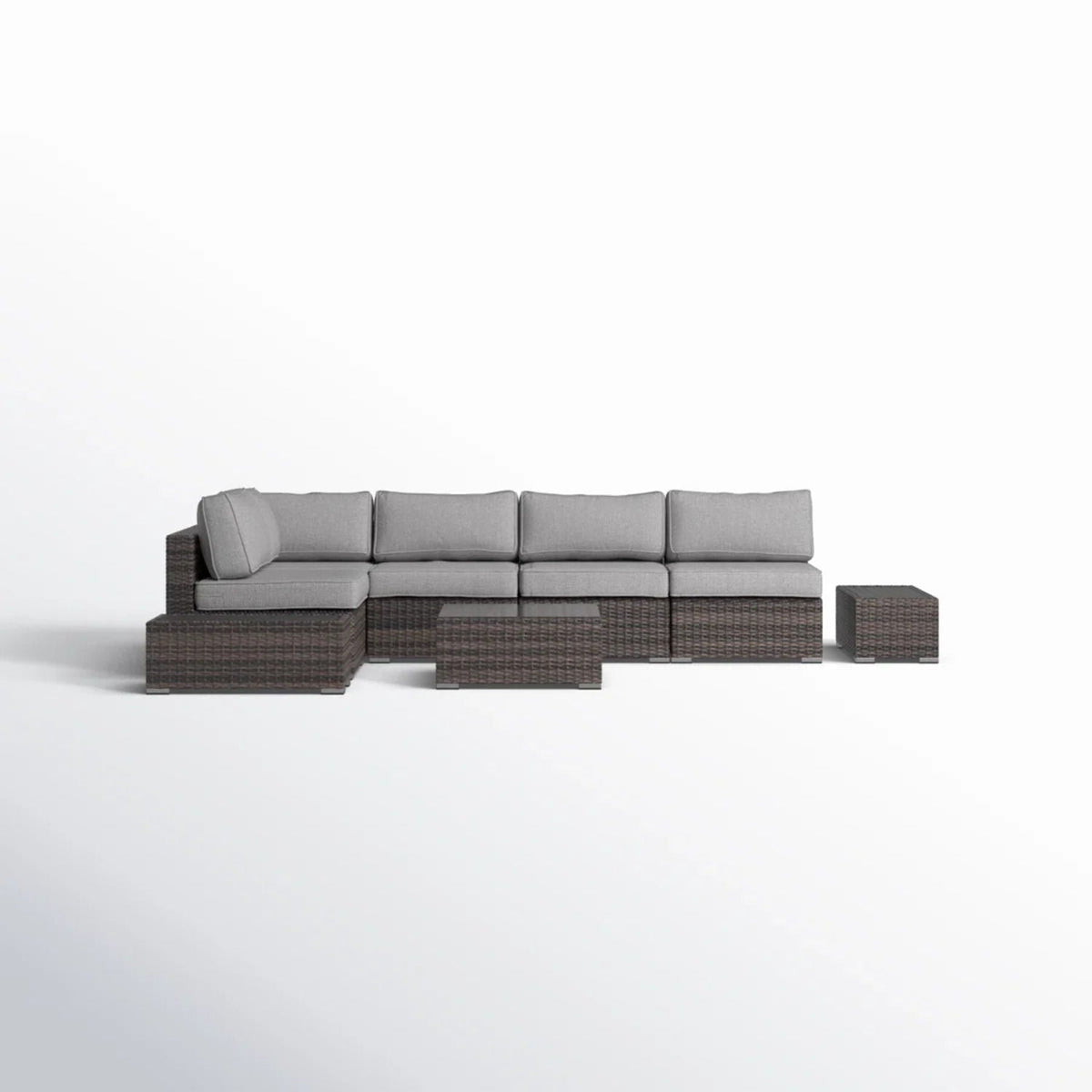 Wicker Sectional Seating Group With Cushions, photo 17 of 28