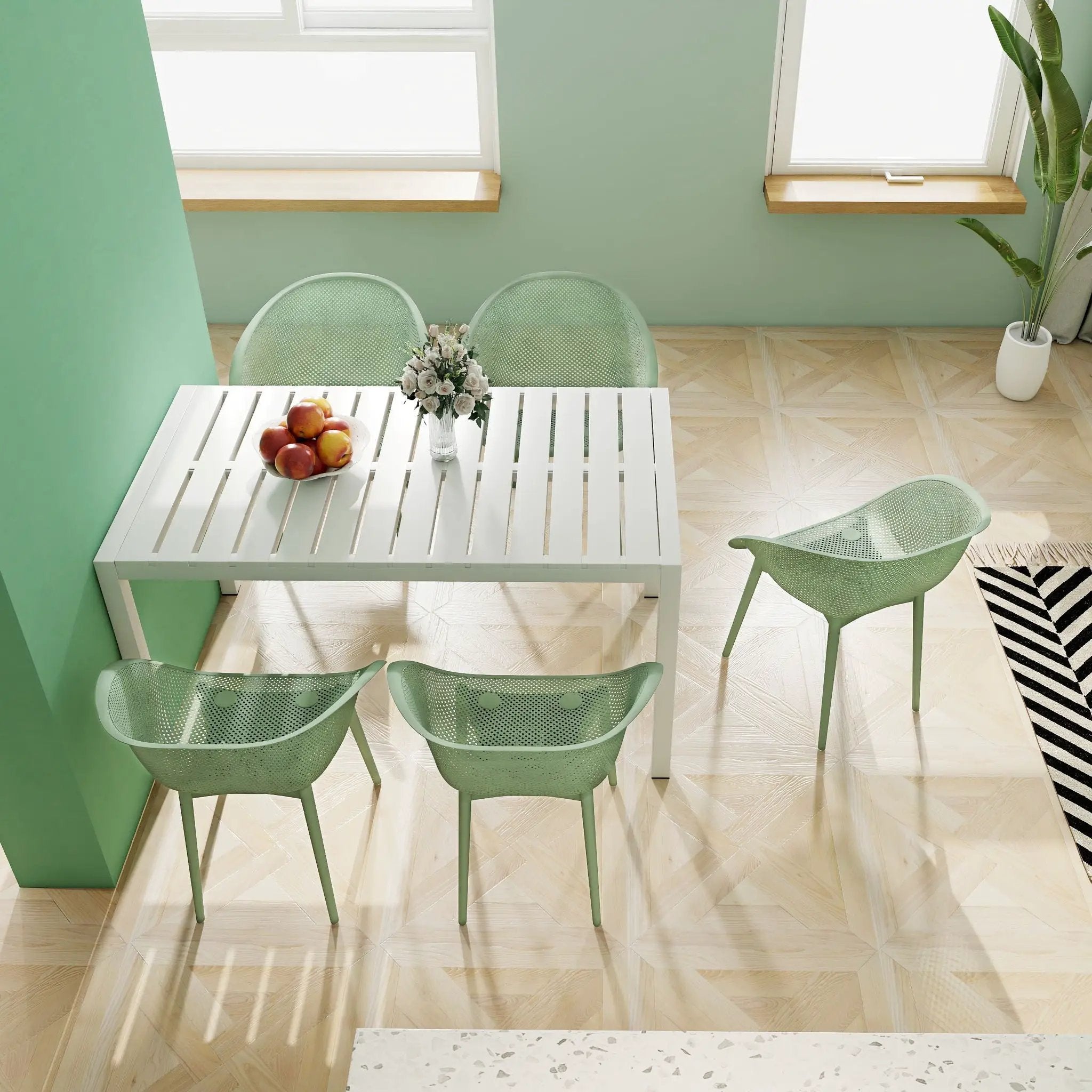 4 Pack Lounge Chair Set With Long Table by HouseOfZazla