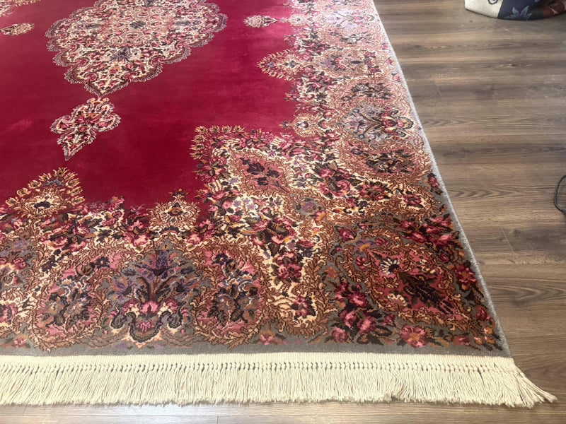 Karastan Rug 8.8 x12 Red Kirman #762, Original 700 Series, Vintage Karastan Carpet, Discontinued Karastan Rug, Karastan Wool Area Rug by Jewel Rugs