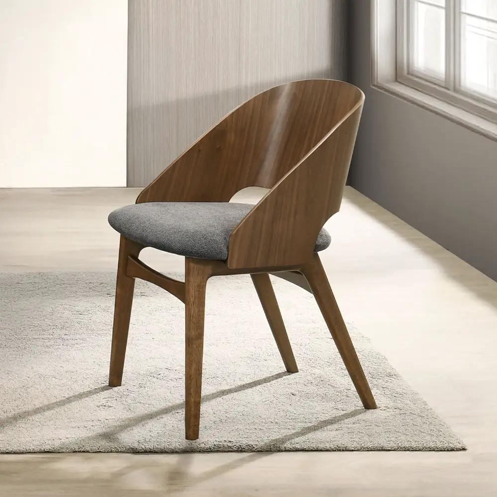 Delmon - Side Chair (Set of 2) - Dark Walnut / Gray by Unique Piece Furniture