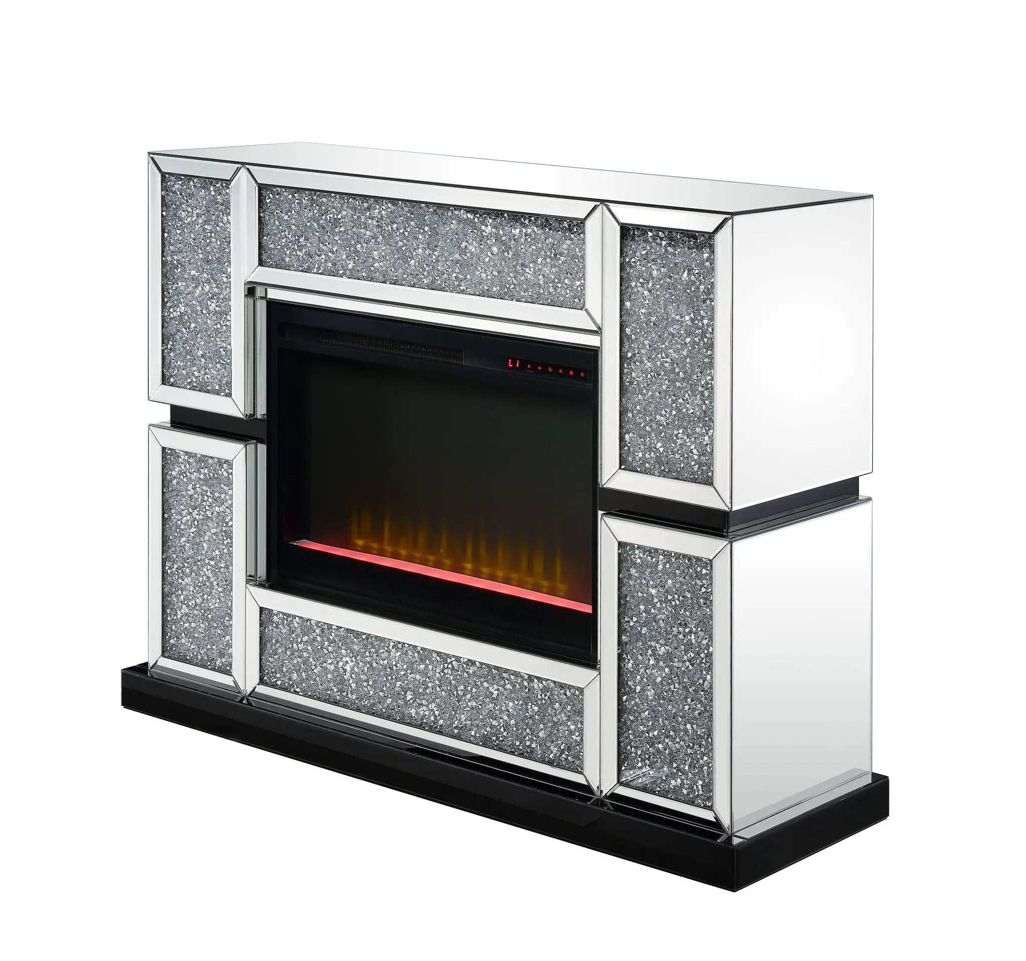 Noralie - 48" X 15" Fireplace - Mirrored & Faux Diamonds by Unique Piece Furniture