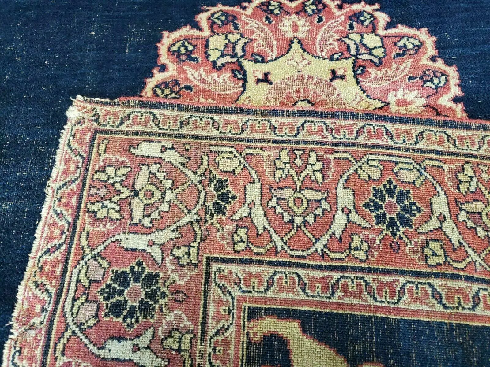 4' X 6' Antique Handmade Turkish Ghiordes Wool Rug Veg Dyes Organic Lion Nice by Jewel Rugs