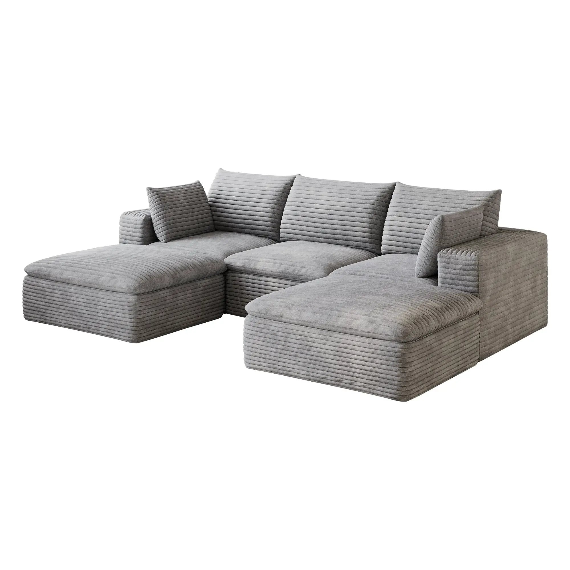 102" Cloud Sofa in Grey by HouseOfZazla