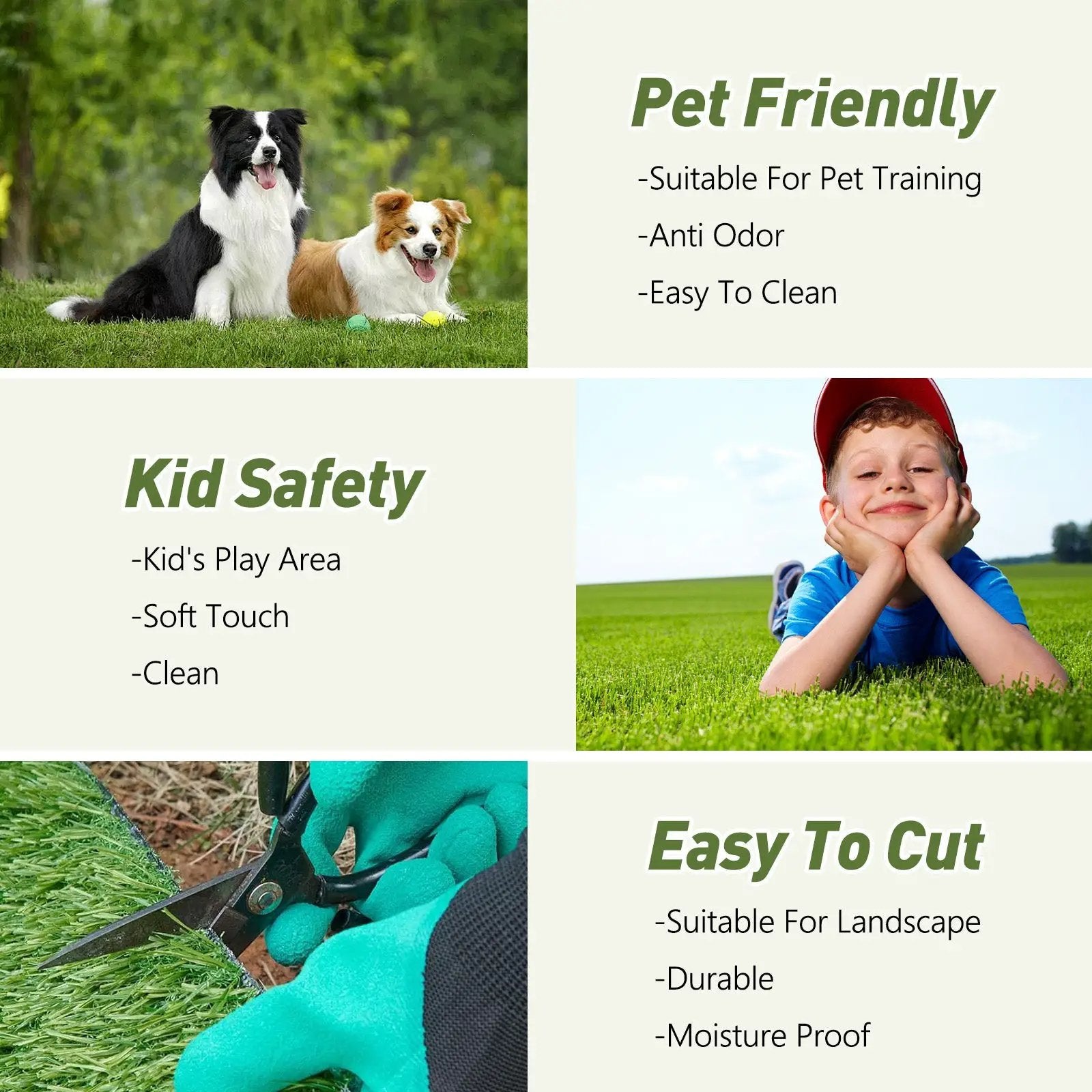 Realistic Deluxe Artificial Grass Synthetic Thick Lawn Turf Carpet by HouseOfZazla