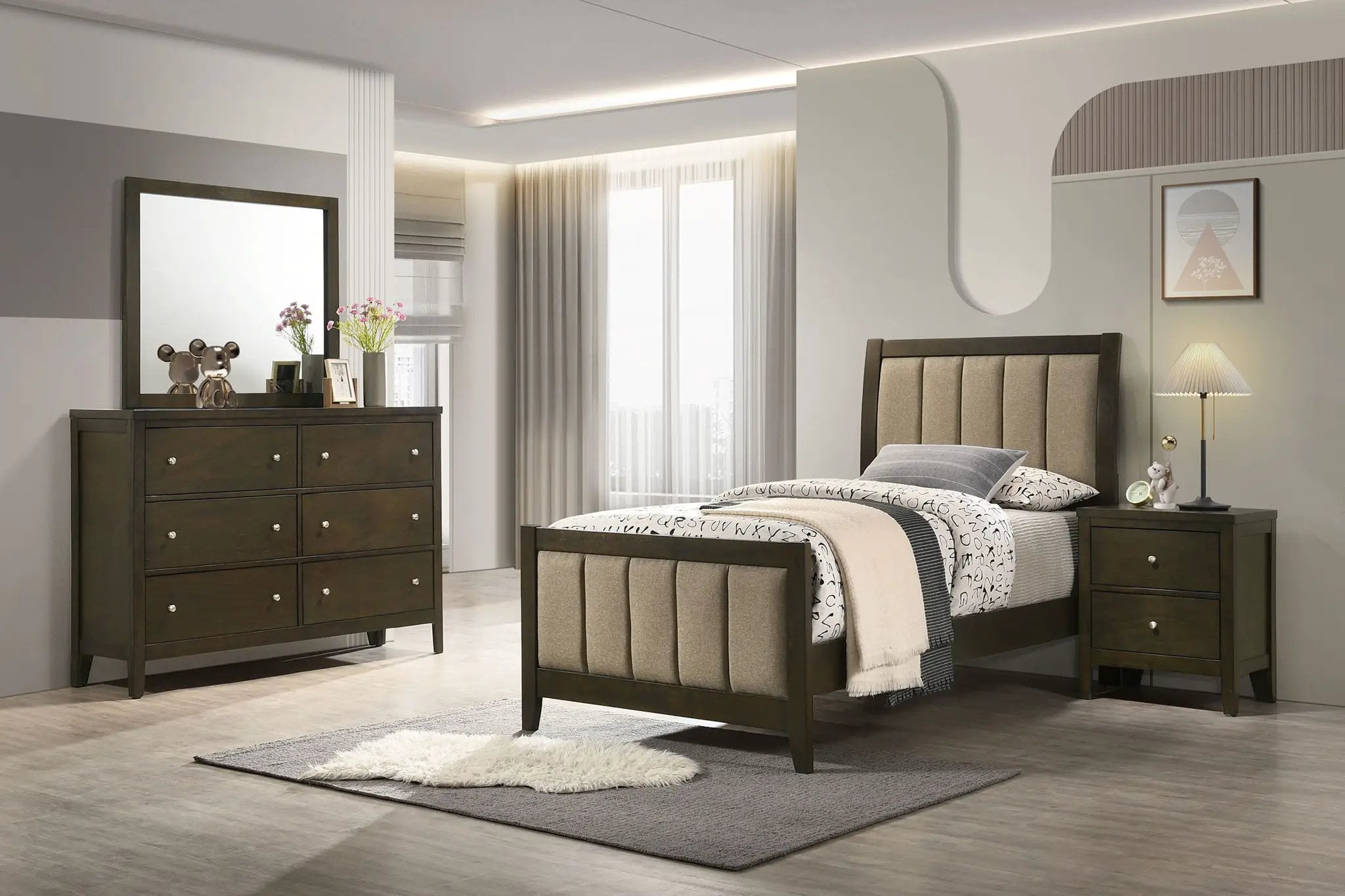 Wilkes 4-piece Twin Bedroom Set Dark Cocoa by Unique Piece Furniture