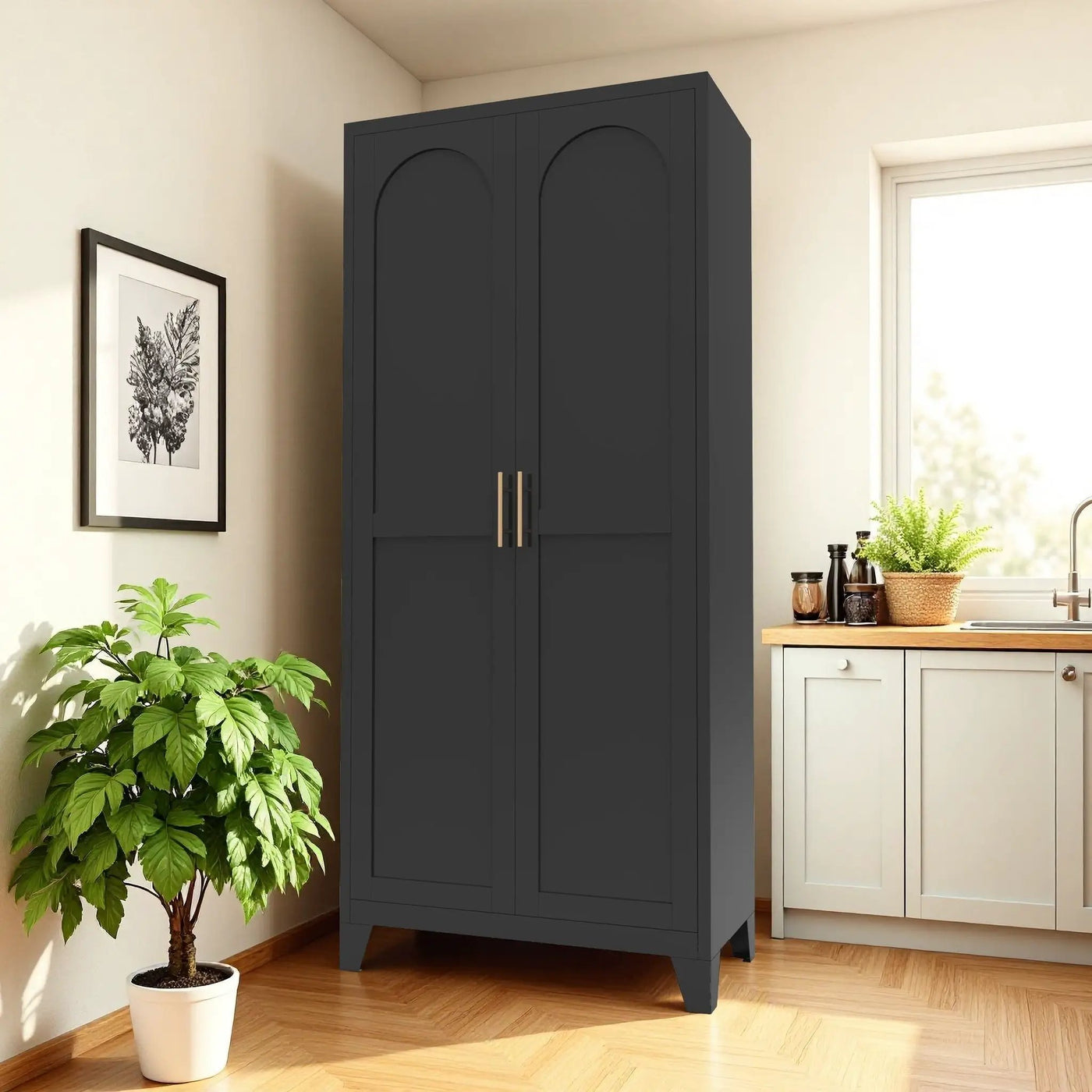 Shapely Doors Cabinet, Metal Storage Cabinet With Doors And Adjustable Shelves by HouseOfZazla