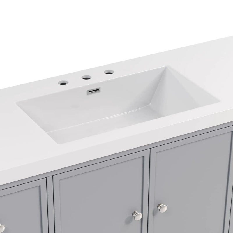 Bathroom Vanity With Separate Sink, Soft Close Doors And 4 Drawers by HouseOfZazla