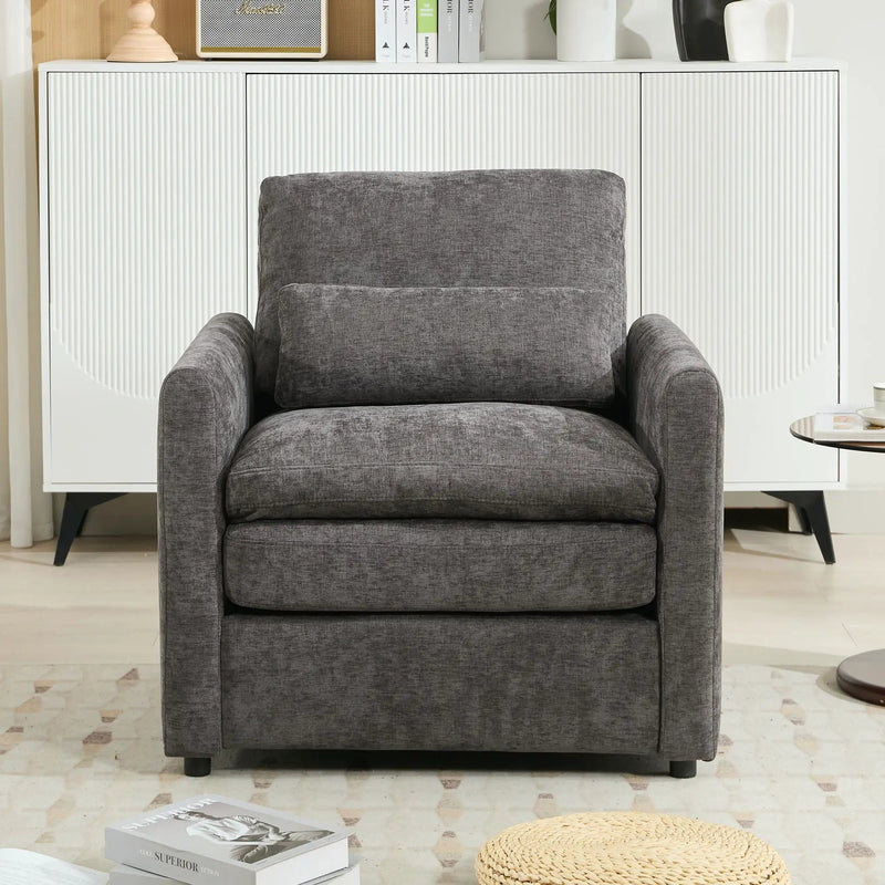 Cozy Upholstered Cushion Armchair For Living Room by HouseOfZazla