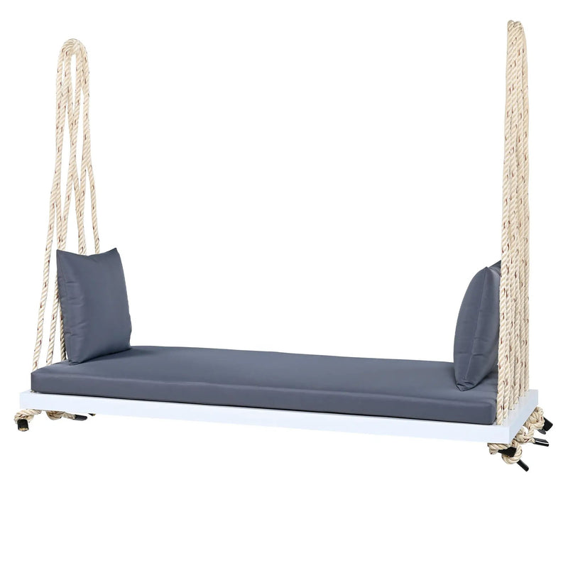 TOPMAX Patio Wooden Swing Chair with Cushion & Pillows by HouseOfZazla