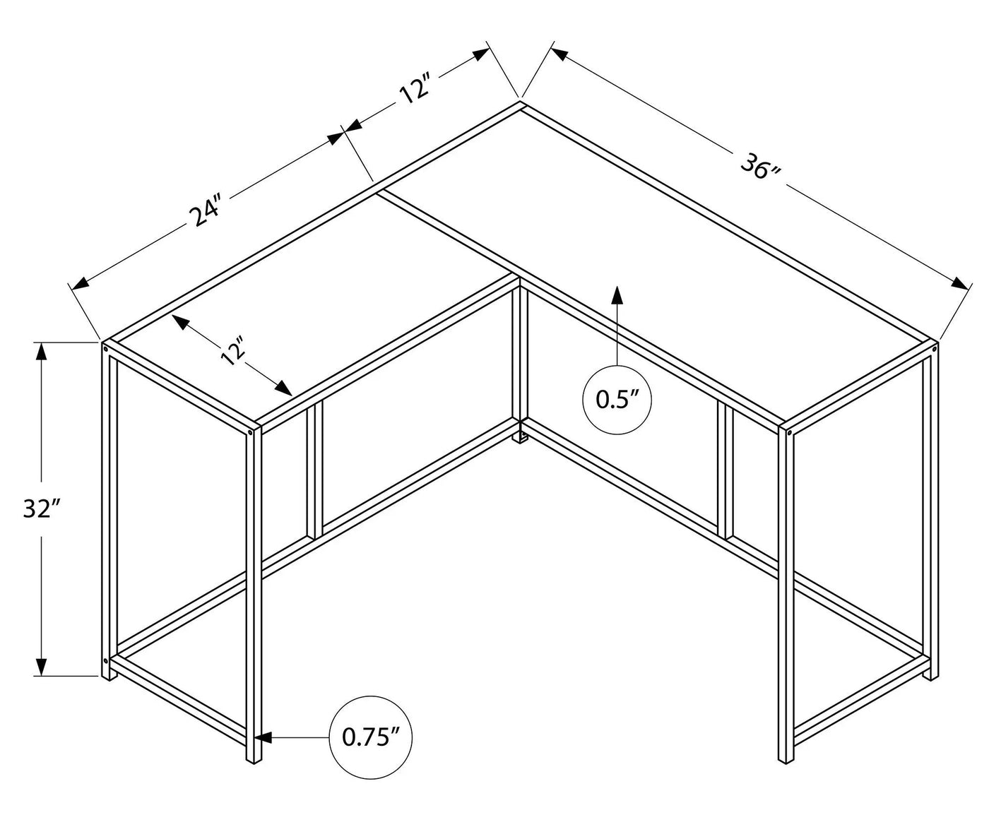 Corner Accent Console Table For Entryway, Unique L-Shaped Design by HouseOfZazla