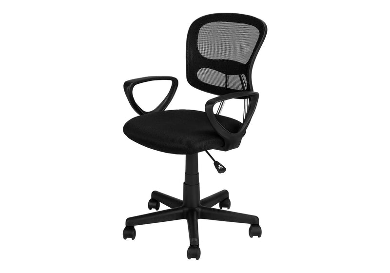 Office Chair, Adjustable Height, Swivel, Ergonomic, Armrests, Mesh, Contemporary / Modern - Black by Unique Piece Furniture
