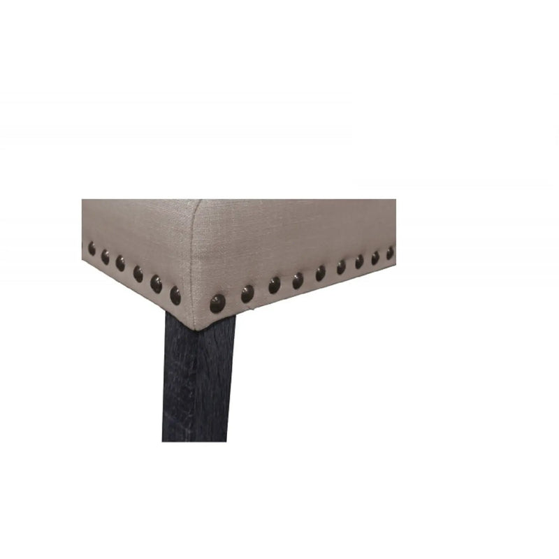 Upholstered Counter Dining Chair, Nailhead Trim (Set of 2) - Natural by Unique Piece Furniture