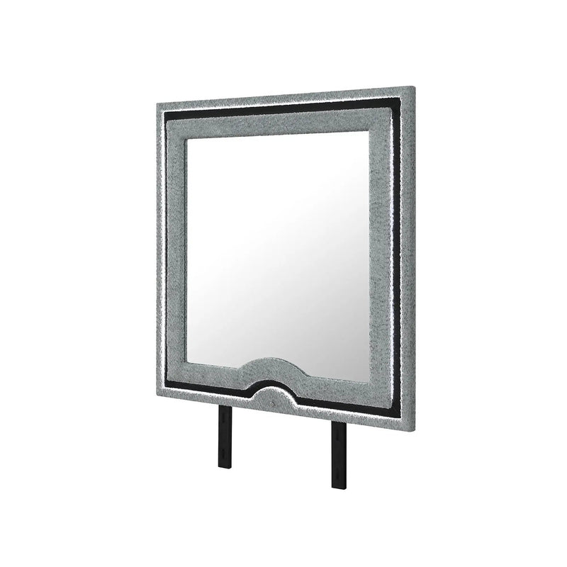 Isaiah - Mirror With Upholstered Frame And LED Lighting by HouseOfZazla