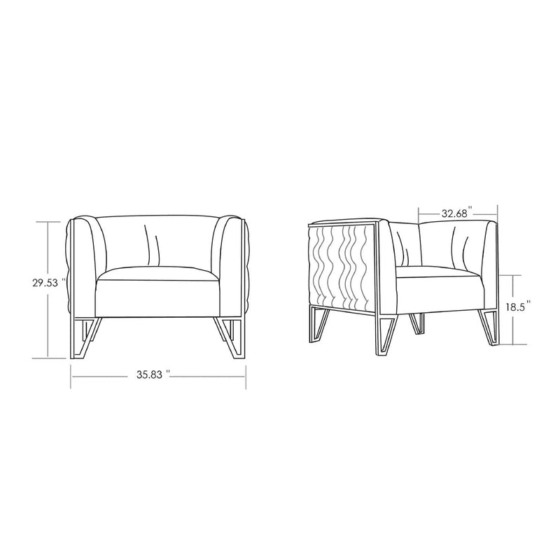 Vector - Lounge Chair - Gray by HouseOfZazla
