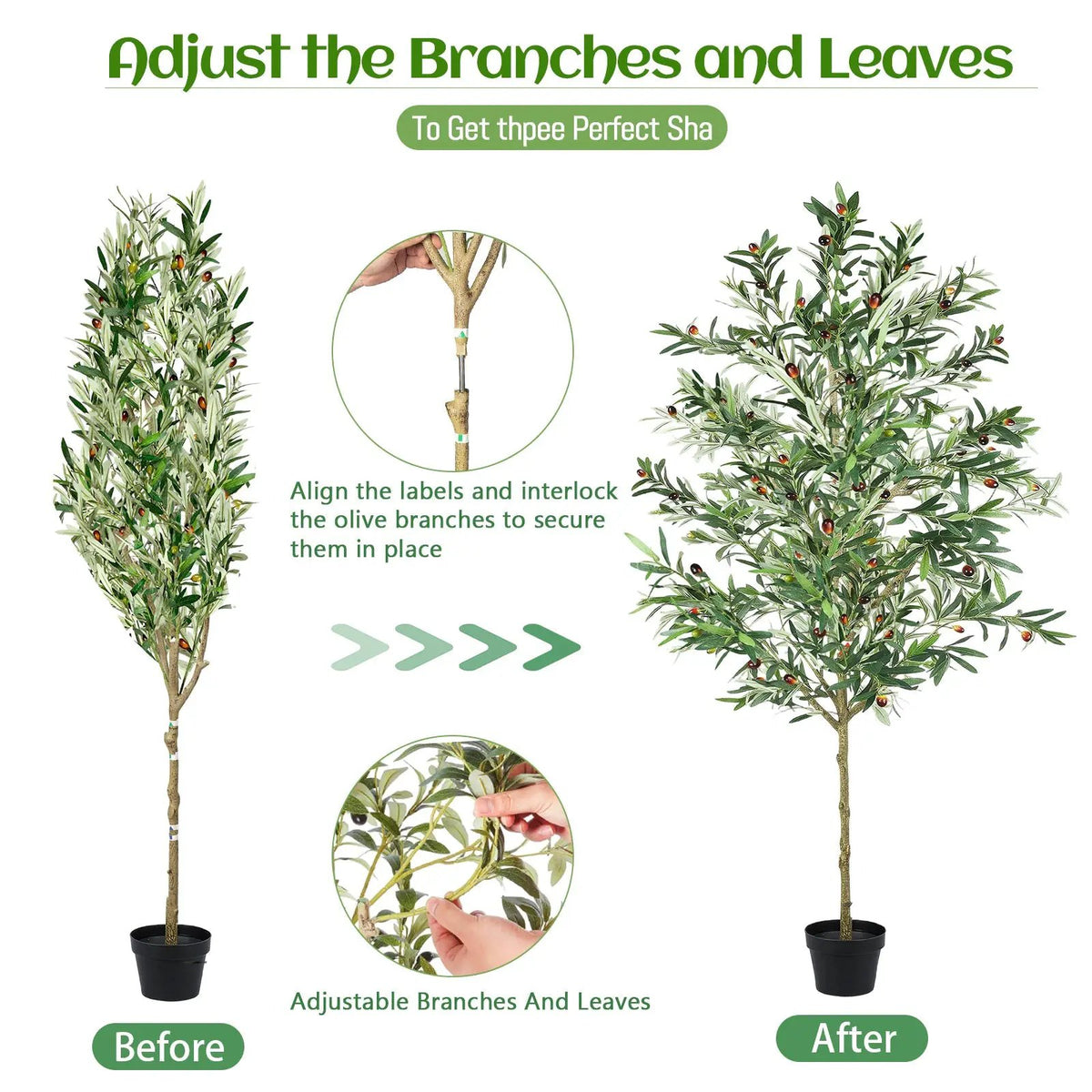 7FT Artificial Olive Tree Indoor Tall Faux with Planter & Basket by HouseOfZazla
