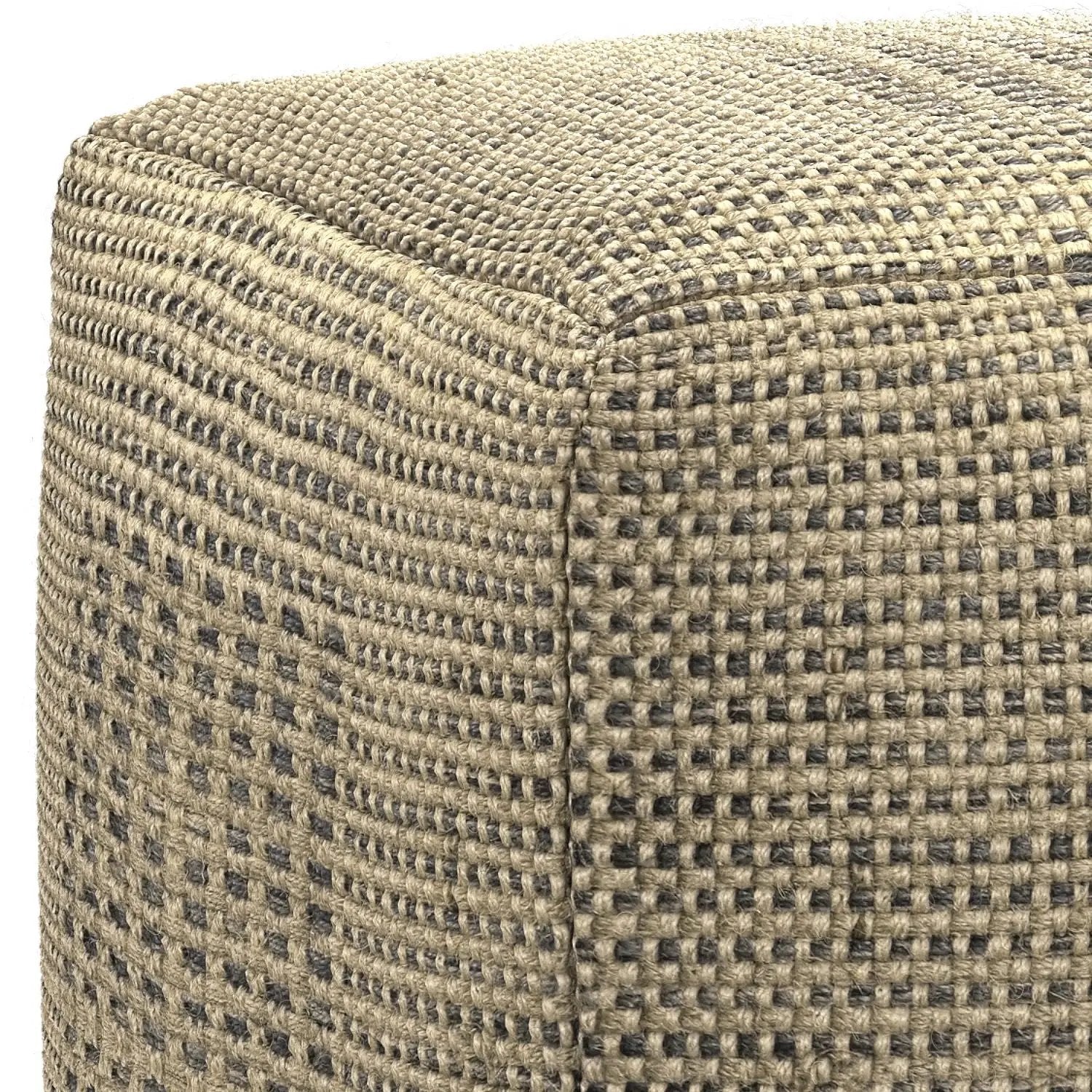 Delilah - Square Woven Pouf - Natural by Unique Piece Furniture