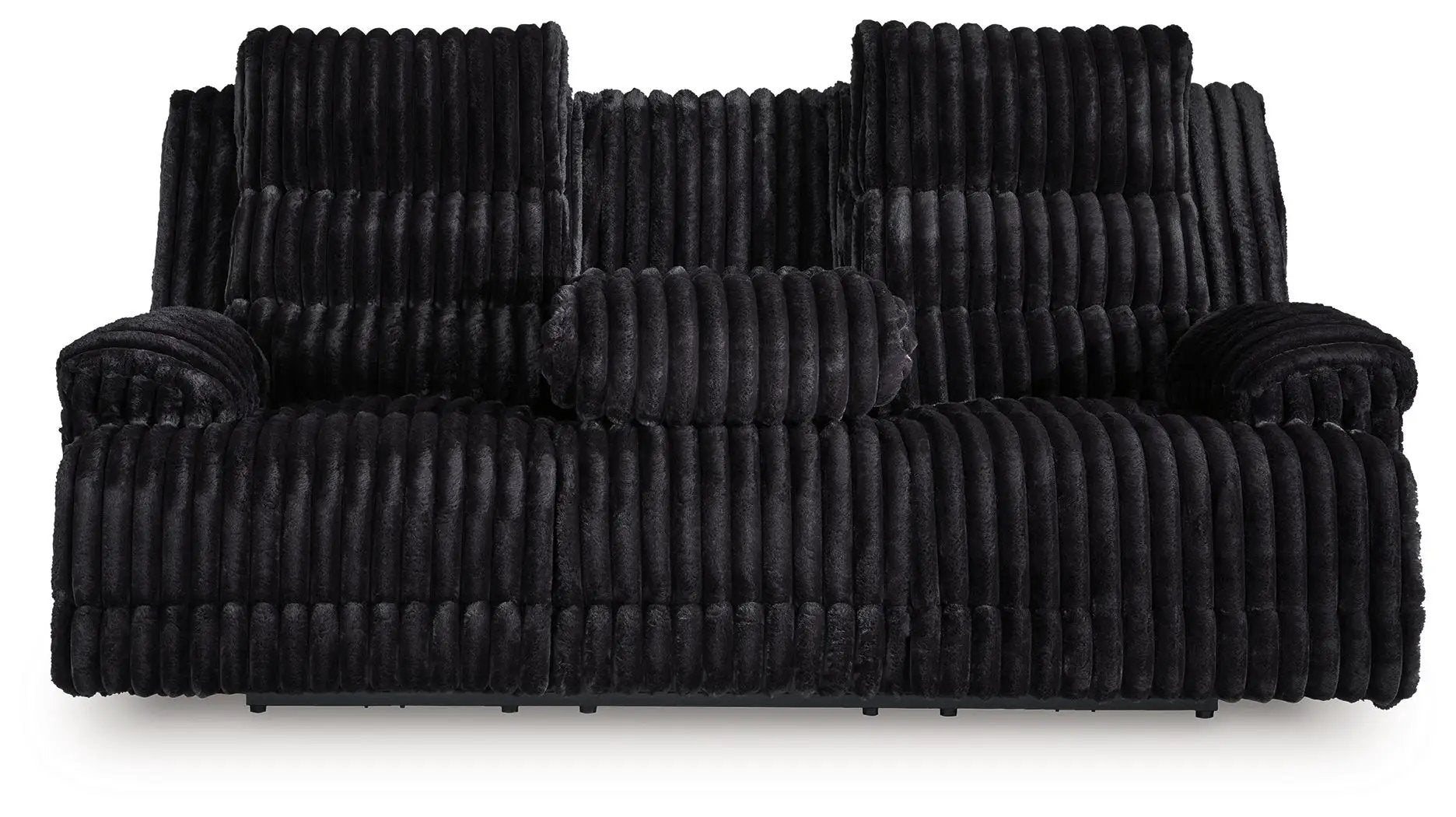 Rhine Falls - Reclining Power Sofa With Drop Down Table - Onyx by Unique Piece Furniture