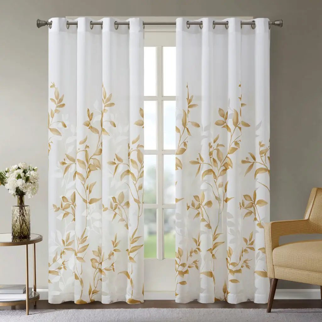 Burnout Printed Curtain Panel (Only 1 Pc Panel) by HouseOfZazla