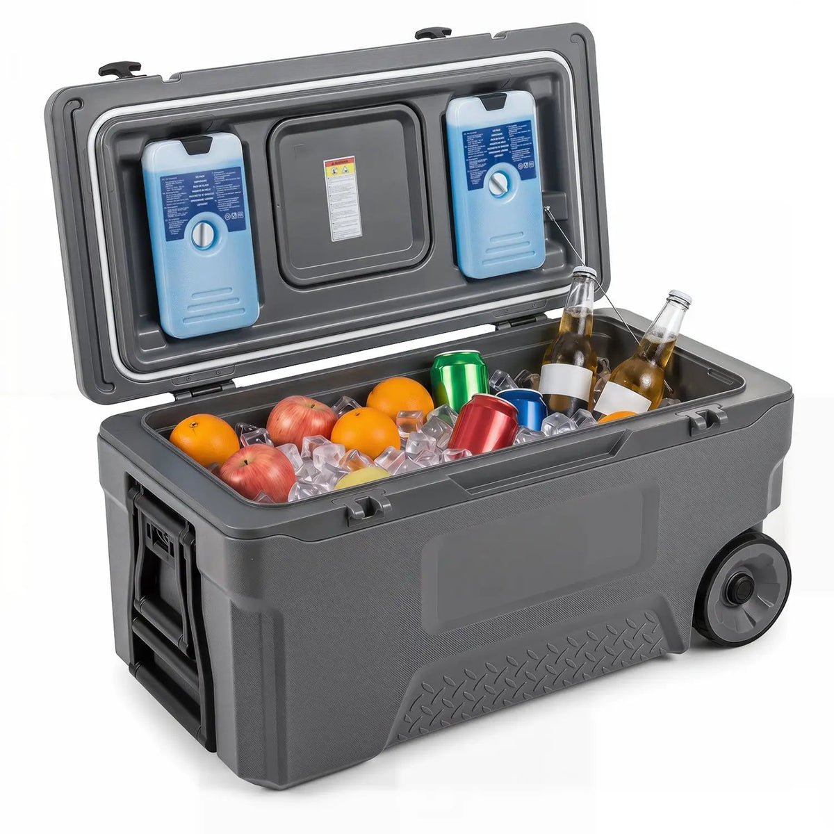 74 Quart Rolling Cooler with Wheels and Fish Ruler, photo 2 of 16