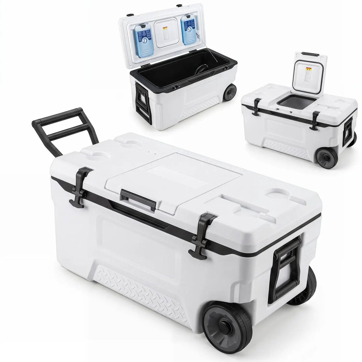 74 Quart Rolling Cooler with Wheels and Fish Ruler, photo 11 of 16