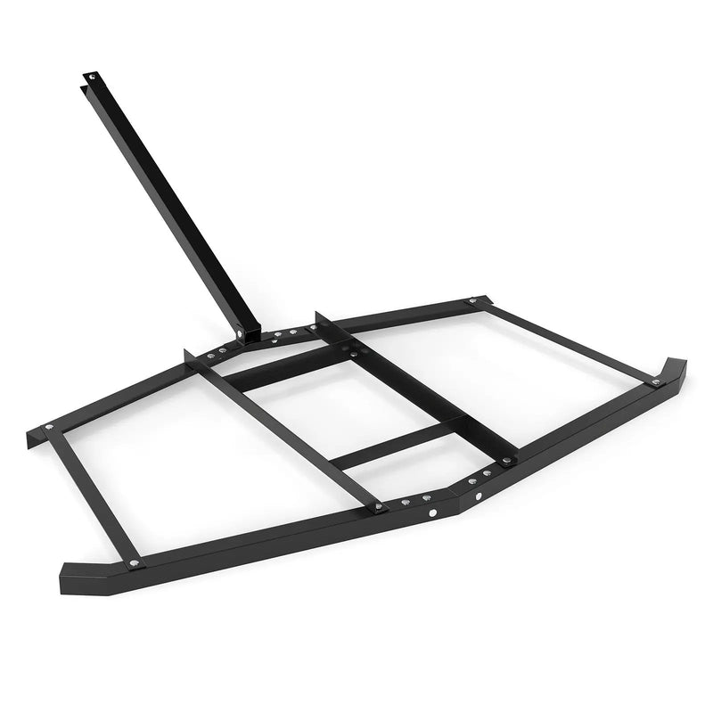 74 inch Wide Driveway Drag Tow Behind Landscape Leveling Rake with Reinforced Bars-Black by DirectDeals