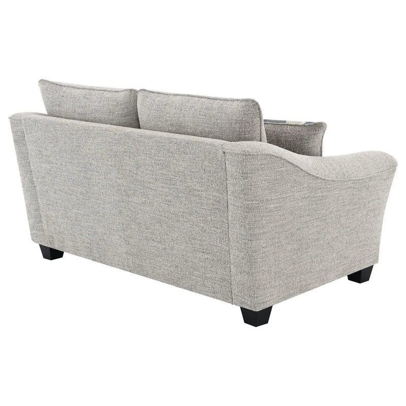 Tomkins Boucle Upholstered Loveseat Light Grey by Unique Piece Furniture