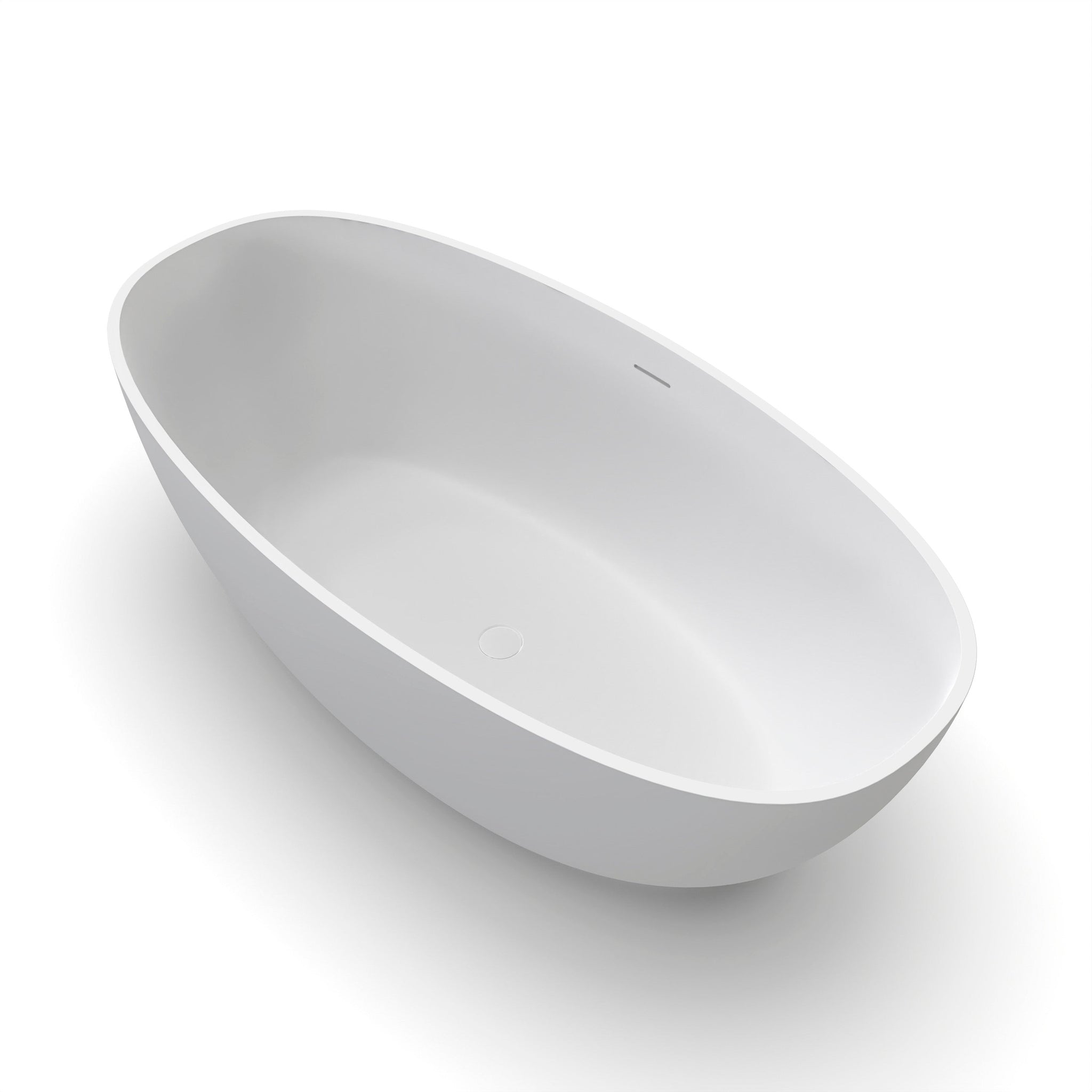 61 Inch Small Size Artificial Stone Solid Surface Freestanding Bathroom Bathtub by HouseOfZazla