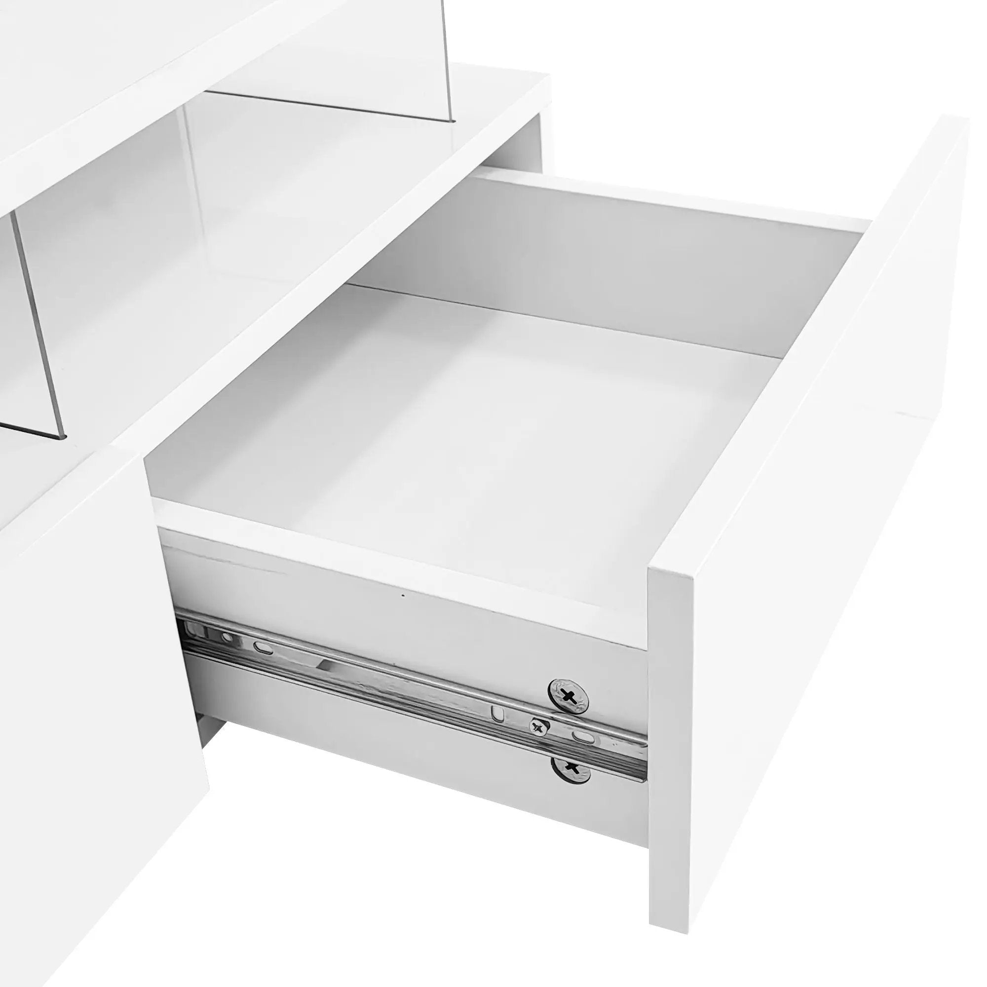 Lift Top Coffee Table With 2 Drawers, Hidden Space And LED Lights For Living Room by HouseOfZazla