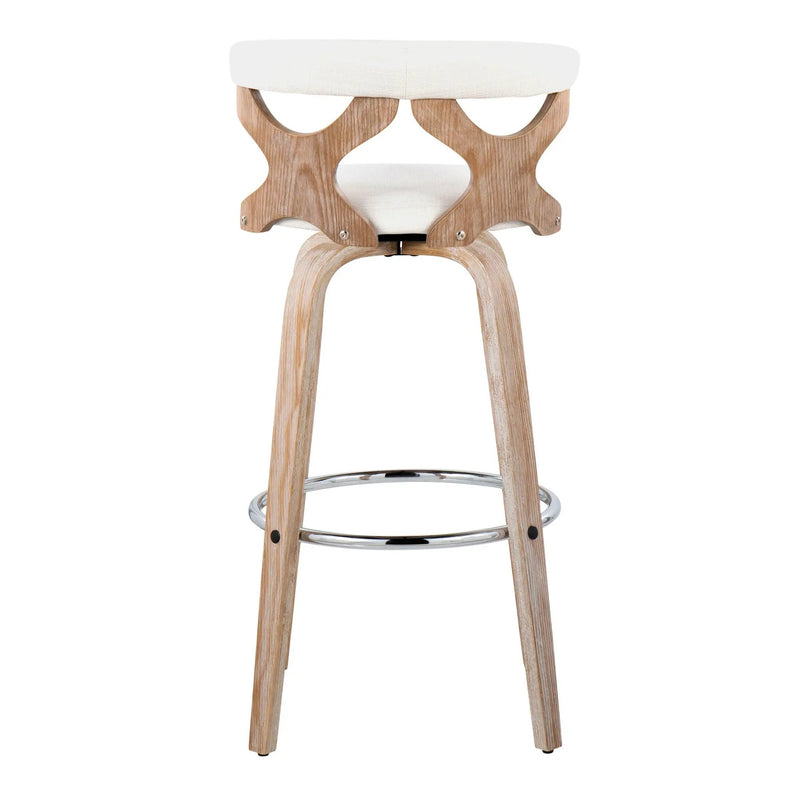 Gardenia - Contemporary Fixed Height Barstool With Swivel With Round Footrest (Set of 2) by Unique Piece Furniture