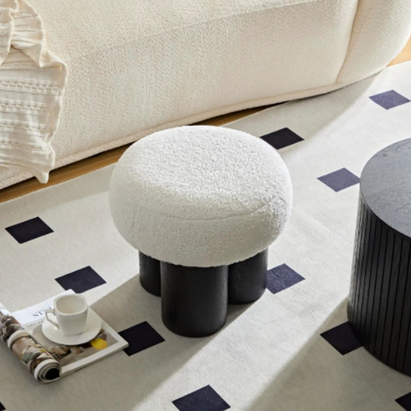 Versatile Mushroom Stool With Cushion by HouseOfZazla