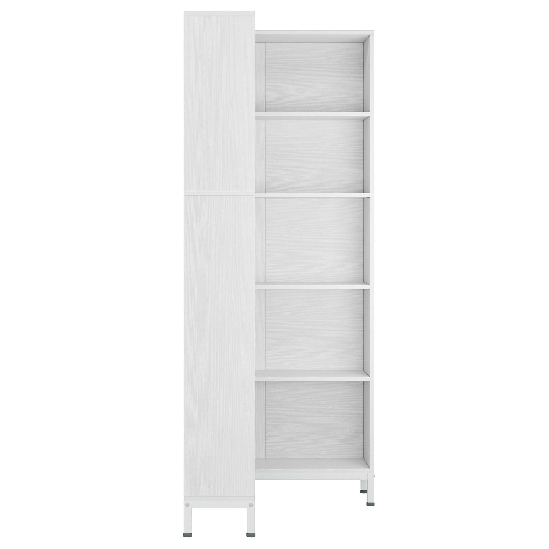 L-Shaped Bookcase, 5 Tier Freestanding Corner Bookshelf by HouseOfZazla