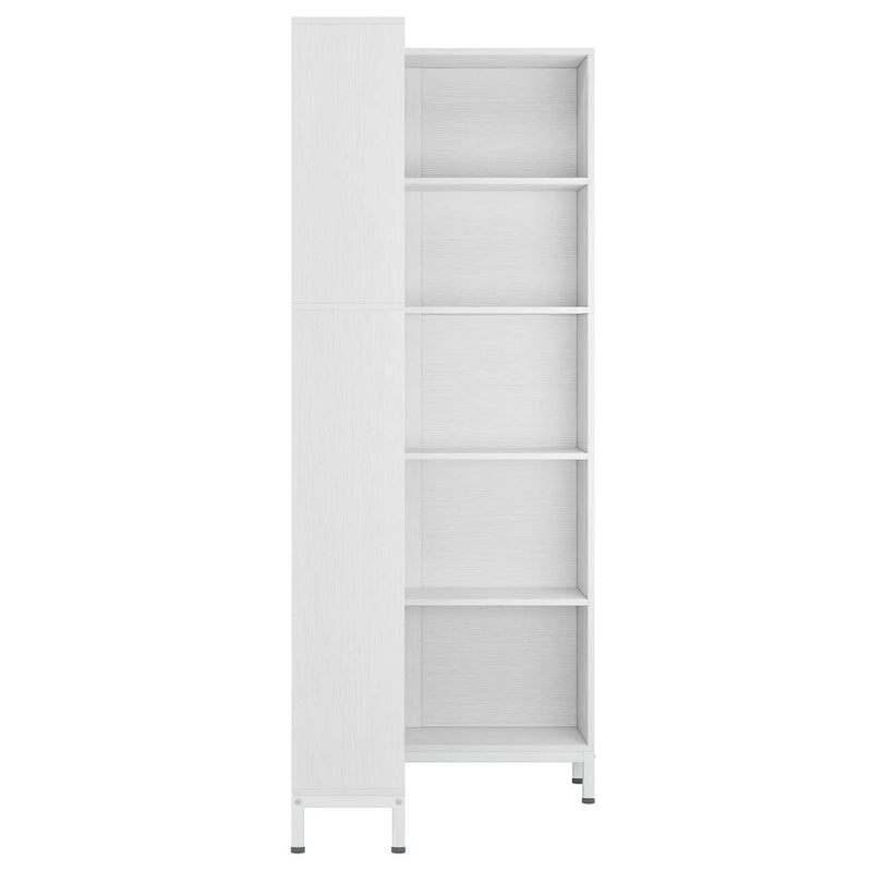 L-Shaped Bookcase, 5 Tier Freestanding Corner Bookshelf by HouseOfZazla